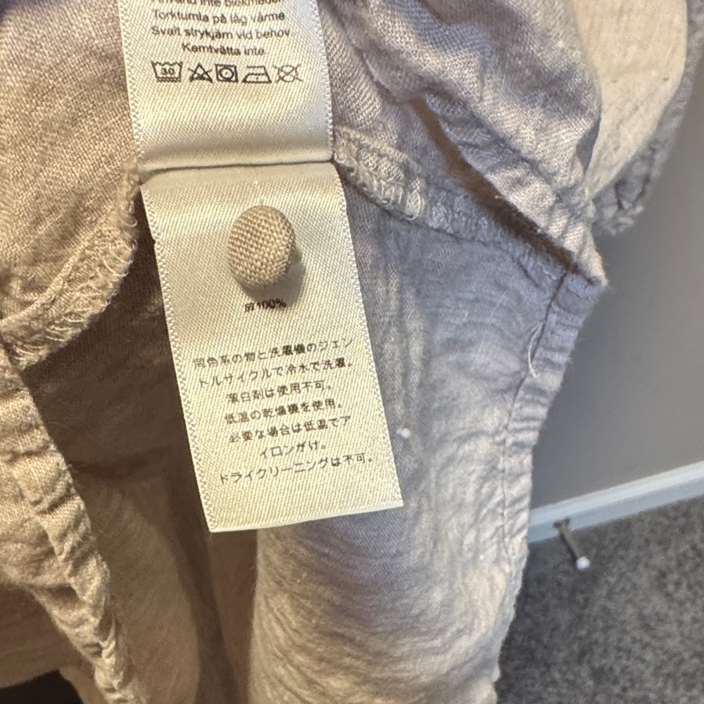 Vineyard Vines Linen Womens' Tan/Pebble Gray Tunic Cover-Up Dress Size M - Picture 10 of 10